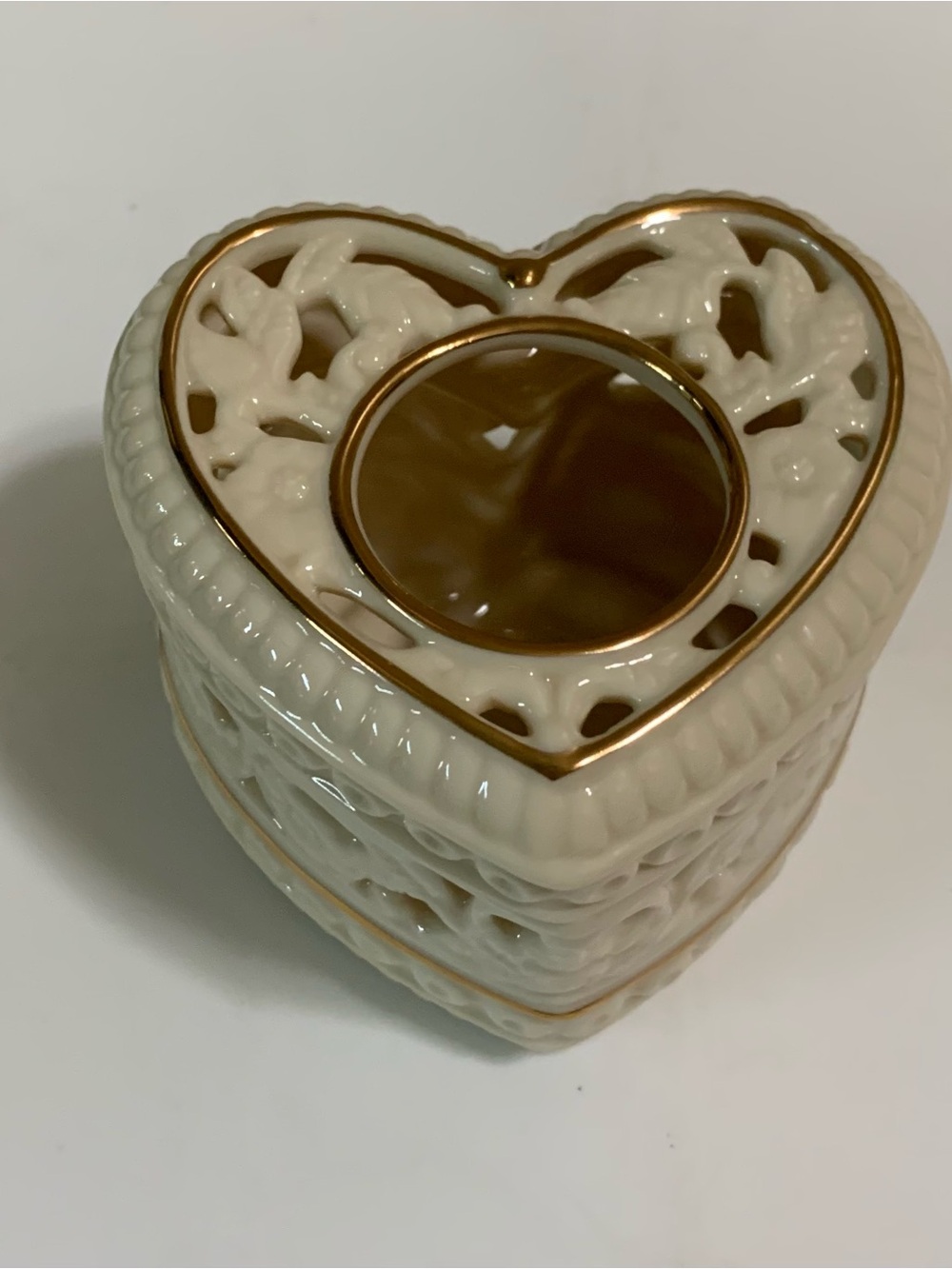 PARTYLITE Victorians Heart Porcelain Tealight Candle Holder P7297 NEW in Box